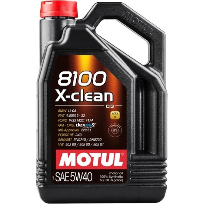 MOTUL 5W-40 8100 X-CLEAN 109226 Motoröl, 5L MOTUL 5W-40 8100 X-CLEAN 109226 Motoröl, 5L