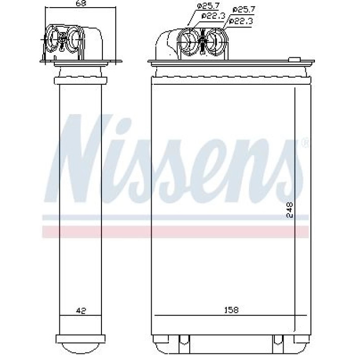 Nissens 72936 Wärmetauscher, Innenraumheizung FIRST FIT Nissens 72936 Wärmetauscher, Innenraumheizung FIRST FIT