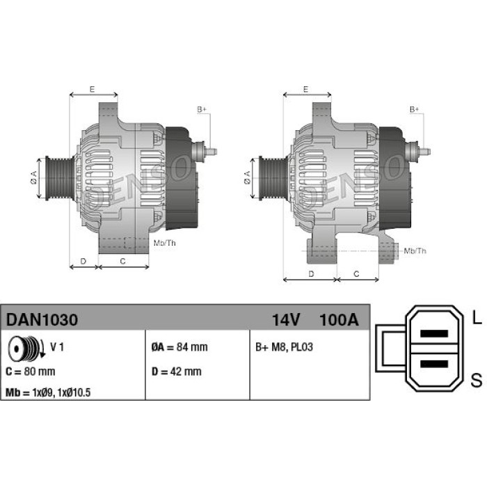 Denso DAN1030 Generator Denso DAN1030 Generator