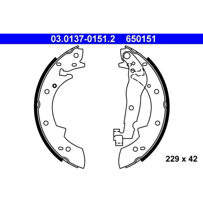 ATE 03.0137-0151.2 Bremsbackensatz ATE 03.0137-0151.2 Bremsbackensatz