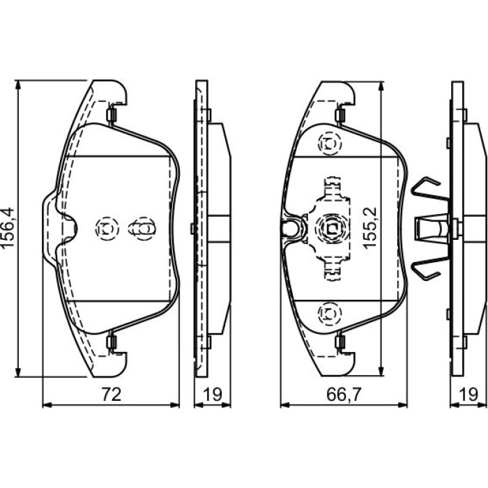 BOSCH 0 986 494 169 Bremsbelagsatz, Scheibenbremse BOSCH 0 986 494 169 Bremsbelagsatz, Scheibenbremse