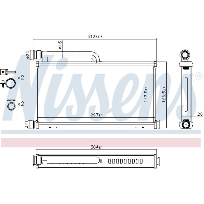 Nissens 70233 Wärmetauscher, Innenraumheizung Nissens 70233 Wärmetauscher, Innenraumheizung