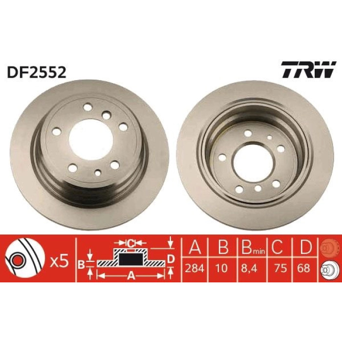 Bremsscheibe DF2552 Bremsscheibe DF2552