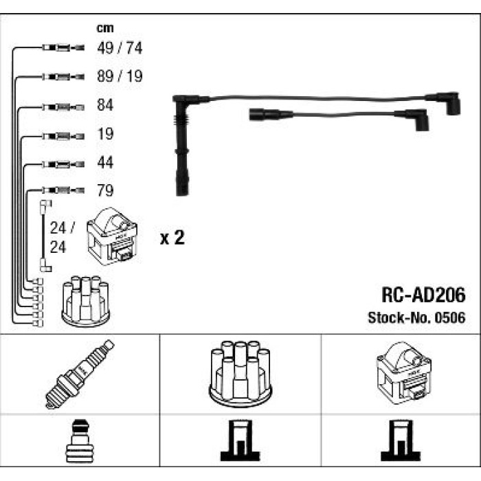 NGK 0506 Zündleitungssatz NGK 0506 Zündleitungssatz