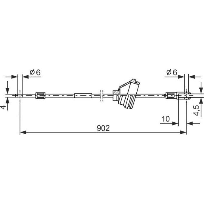 BOSCH 1 987 477 349 Seilzug, Feststellbremse