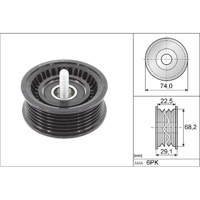 INA 532 0784 10 Umlenkrolle/Führungsrolle, Keilrippenriemen INA 532 0784 10 Umlenkrolle/Führungsrolle, Keilrippenriemen