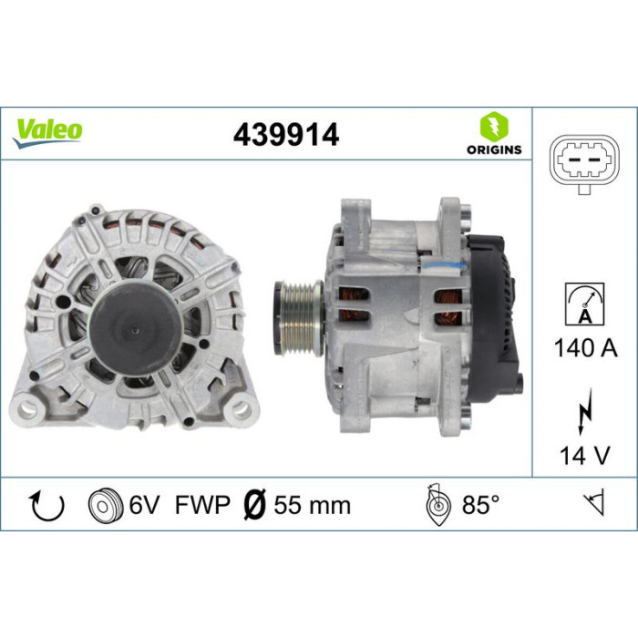 Valeo 439914 Generator ORIGINS - NEW O.E. TECHNOLOGIE Valeo 439914 Generator ORIGINS - NEW O.E. TECHNOLOGIE