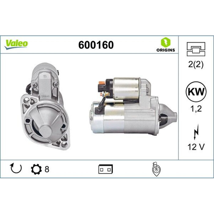 Valeo 600160 Starter ORIGINS - NEW O.E. TECHNOLOGIE Valeo 600160 Starter ORIGINS - NEW O.E. TECHNOLOGIE