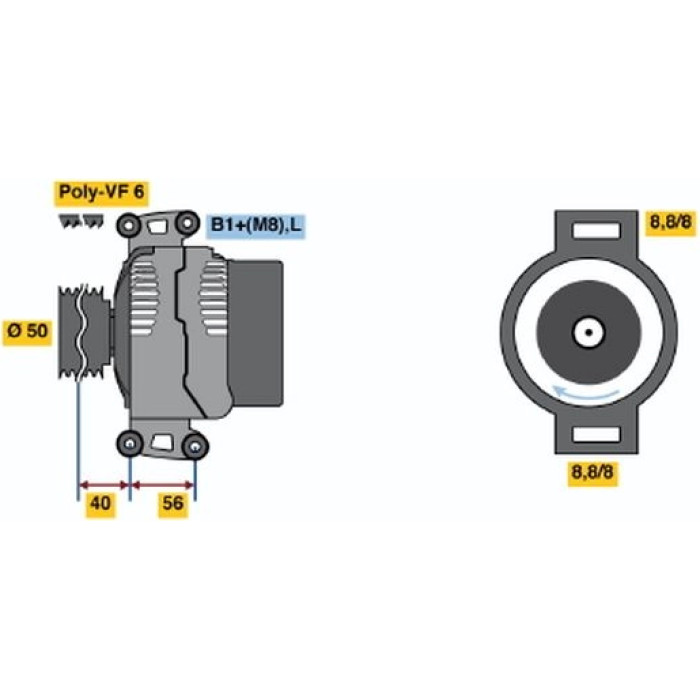 BOSCH 0 124 325 039 Generator