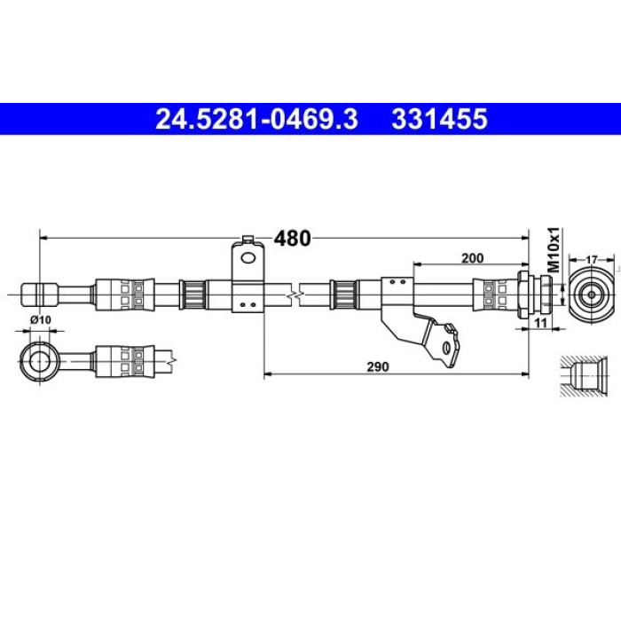 ATE 24.5281-0469.3 Bremsschlauch ATE 24.5281-0469.3 Bremsschlauch