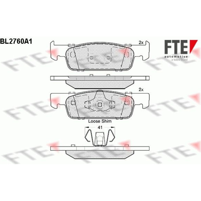 FTE 9010967 Bremsbelagsatz, Scheibenbremse
