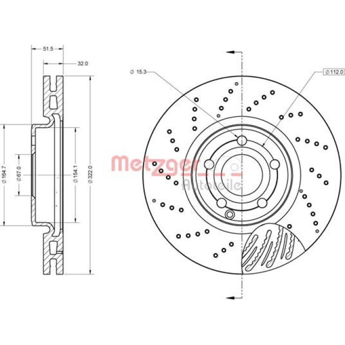 Metzger 6110867 Bremsscheibe Metzger 6110867 Bremsscheibe