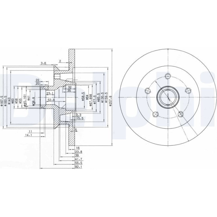 Delphi BG2468 Bremsscheibe Delphi BG2468 Bremsscheibe