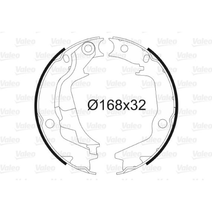 Valeo 564135 Bremsbackensatz, Feststellbremse Valeo 564135 Bremsbackensatz, Feststellbremse
