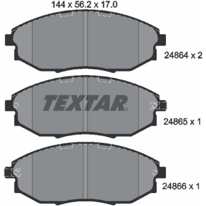 Textar 2486401 Bremsbelagsatz, Scheibenbremse Textar 2486401 Bremsbelagsatz, Scheibenbremse
