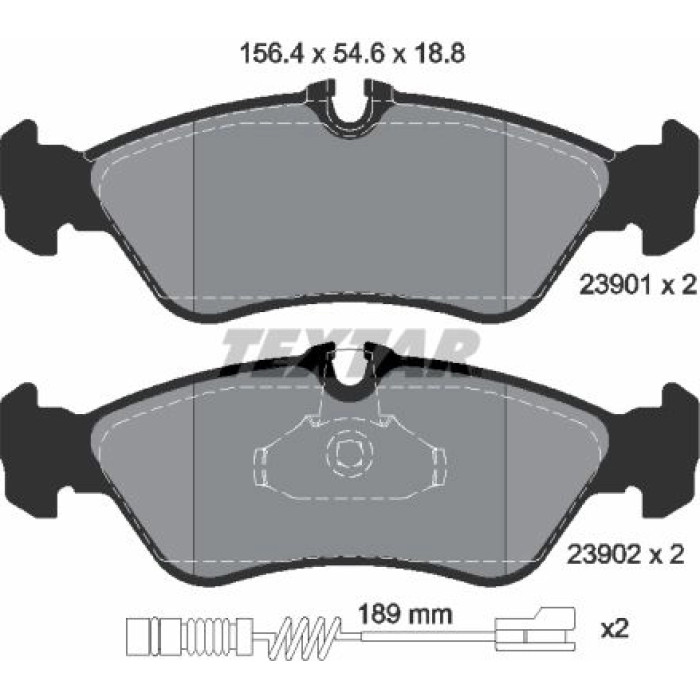 Textar 2390101 Bremsbelagsatz, Scheibenbremse Q+ Textar 2390101 Bremsbelagsatz, Scheibenbremse Q+