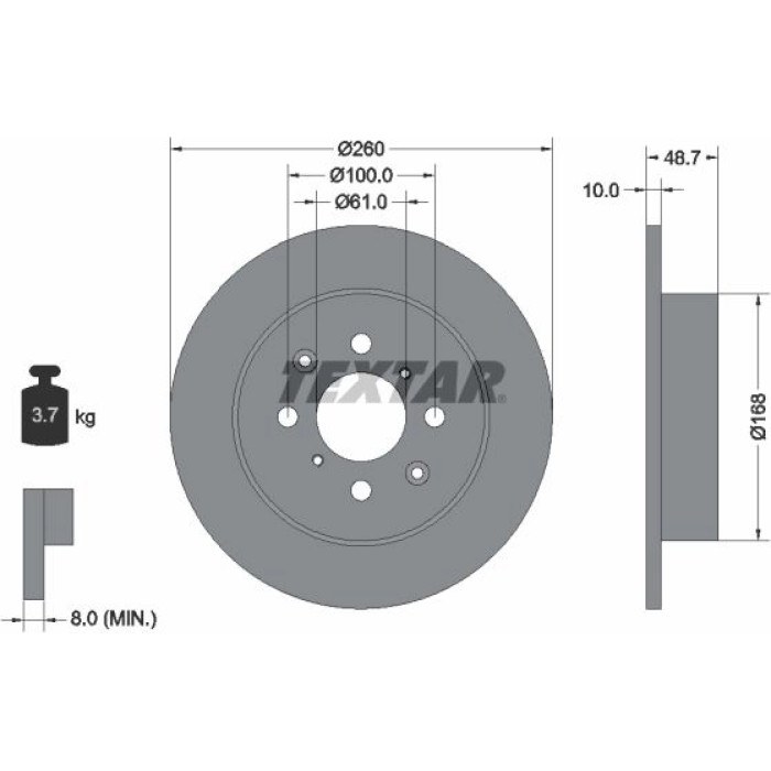 Textar 92125300 Bremsscheibe Textar 92125300 Bremsscheibe