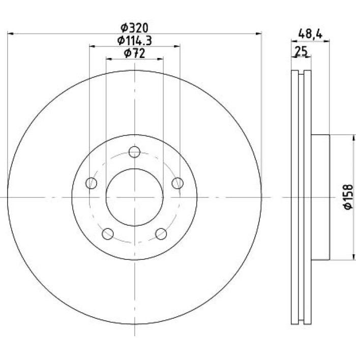 Hella 8DD 355 117-891 Bremsscheibe PRO Hella 8DD 355 117-891 Bremsscheibe PRO