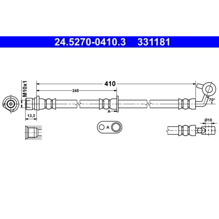 ATE 24.5270-0410.3 Bremsschlauch ATE 24.5270-0410.3 Bremsschlauch