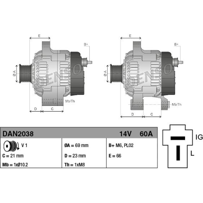 Denso DAN2038 Generator
