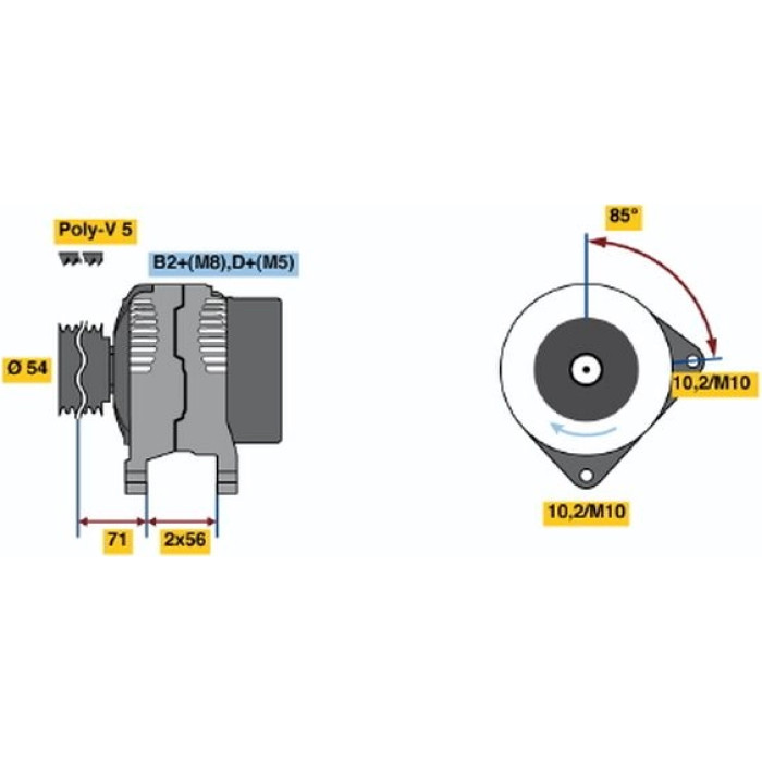 BOSCH 0 124 425 005 Generator