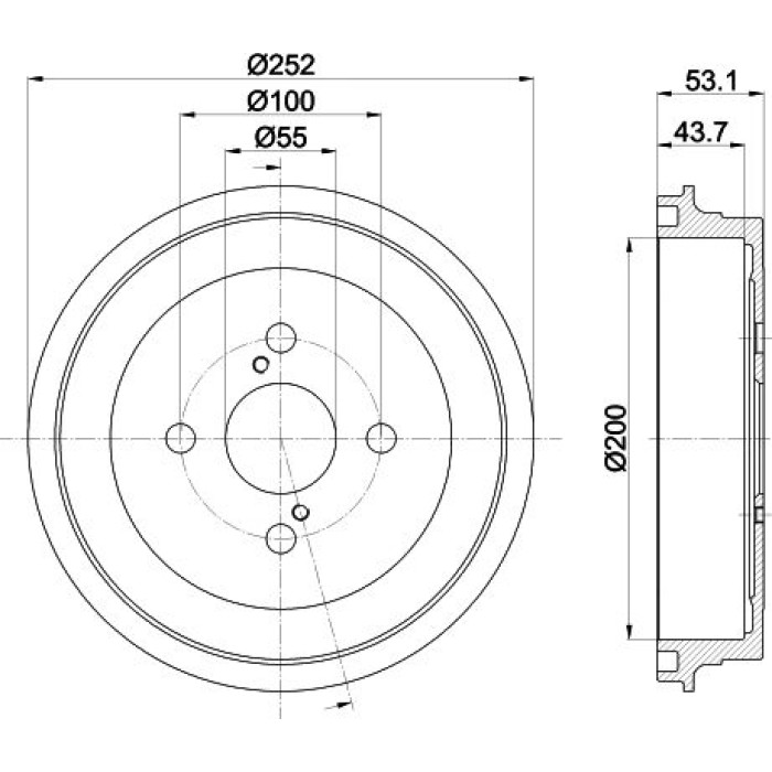 Hella 8DT 355 301-901 Bremstrommel Hella 8DT 355 301-901 Bremstrommel