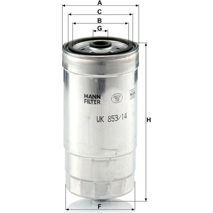 Mann-Filter WK 853/14 Kraftstofffilter