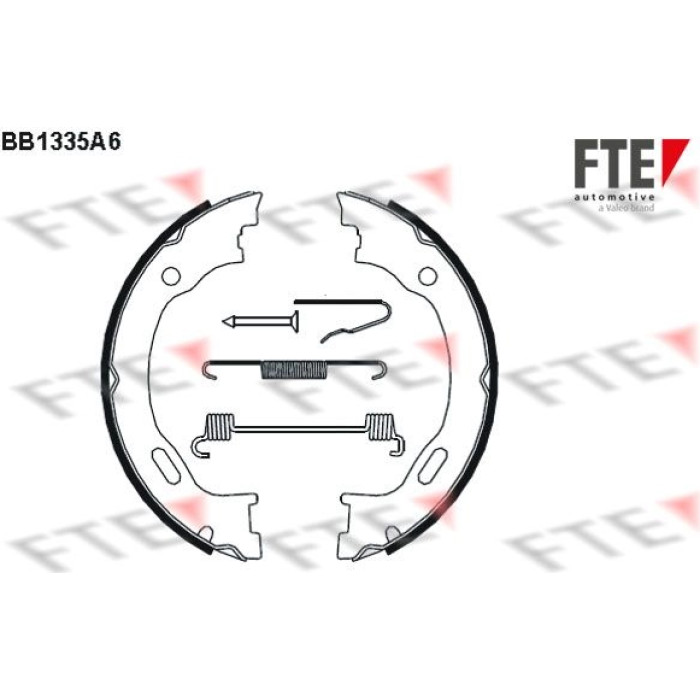 FTE 9100090 Bremsbackensatz, Feststellbremse FTE 9100090 Bremsbackensatz, Feststellbremse