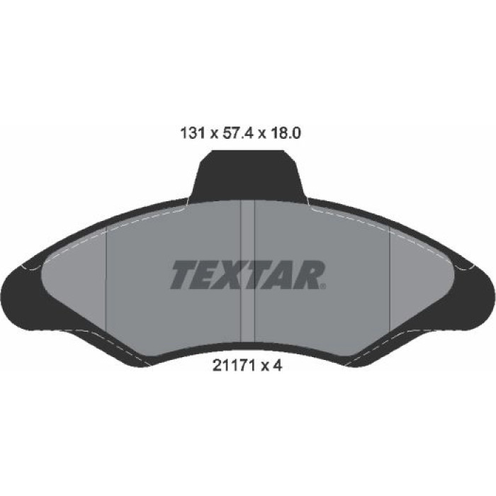 Textar 2117105 Bremsbelagsatz, Scheibenbremse
