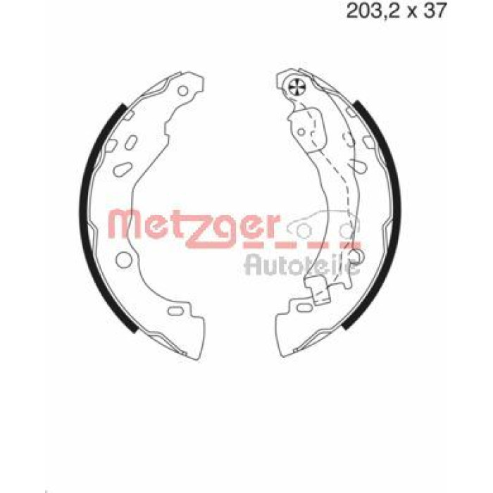 Metzger MG 982 Bremsbackensatz Metzger MG 982 Bremsbackensatz