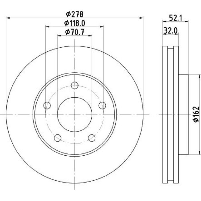 Hella 8DD 355 106-011 Bremsscheibe Hella 8DD 355 106-011 Bremsscheibe