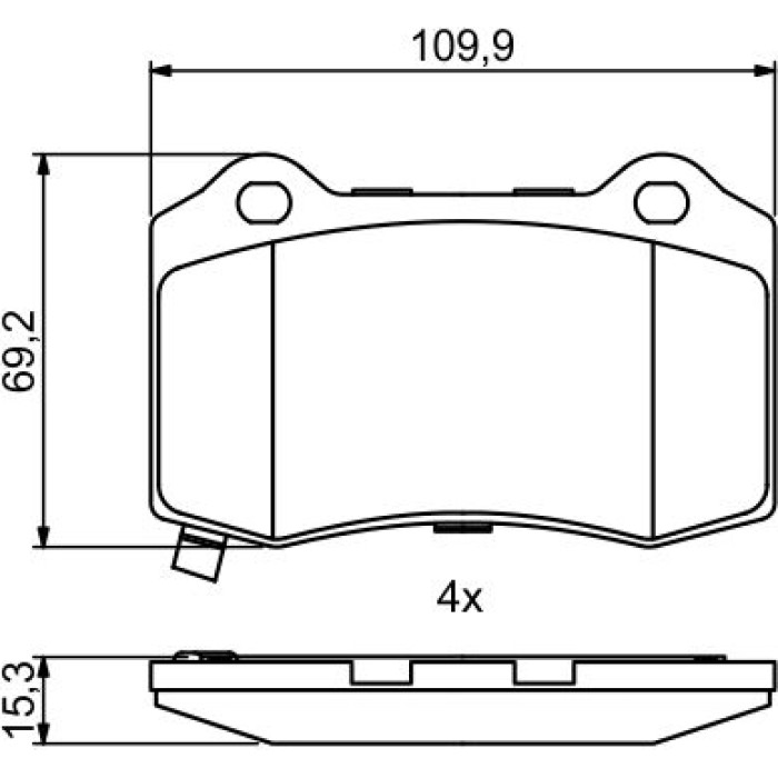 BOSCH 0 986 494 708 Bremsbelagsatz, Scheibenbremse BOSCH 0 986 494 708 Bremsbelagsatz, Scheibenbremse