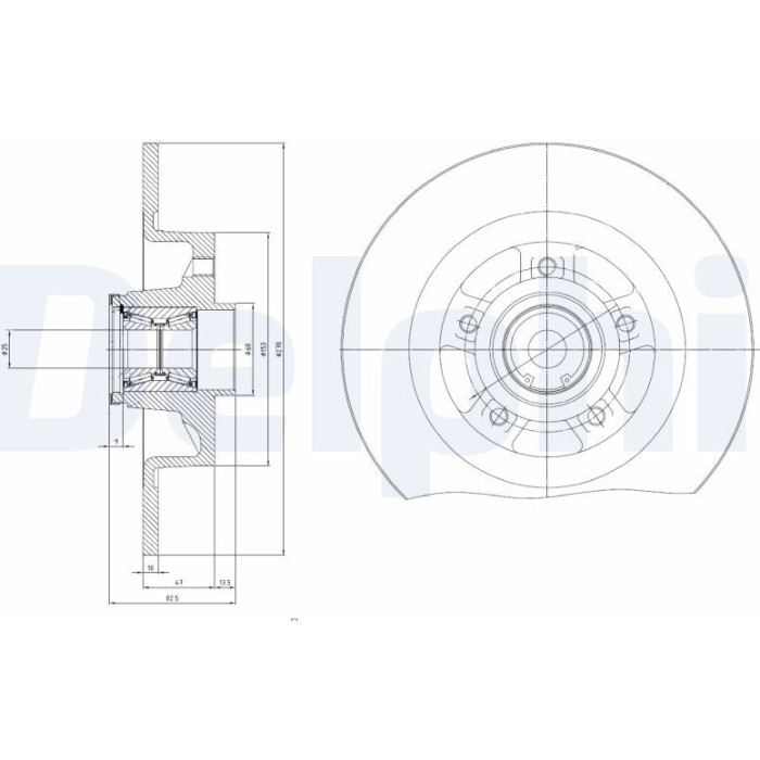 Delphi BG9115RSC Bremsscheibe
