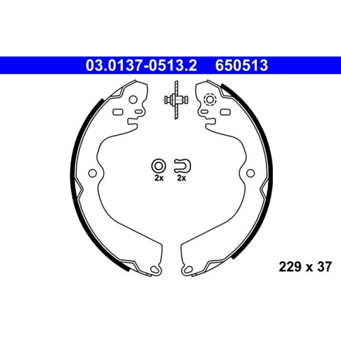 ATE 03.0137-0513.2 Bremsbackensatz