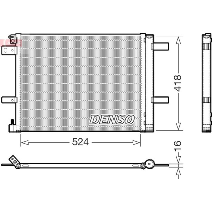 Denso DCN07062 Kondensator, Klimaanlage