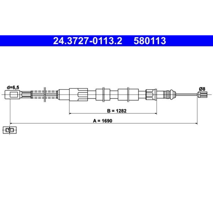ATE 24.3727-0113.2 Seilzug, Feststellbremse