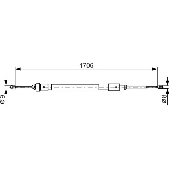 BOSCH 1 987 482 316 Seilzug, Feststellbremse