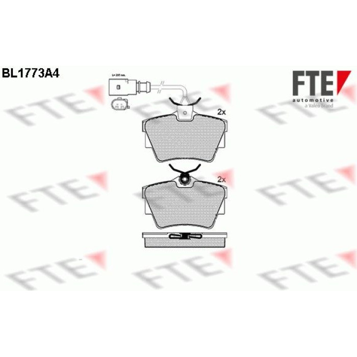 FTE 9010343 Bremsbelagsatz, Scheibenbremse FTE 9010343 Bremsbelagsatz, Scheibenbremse