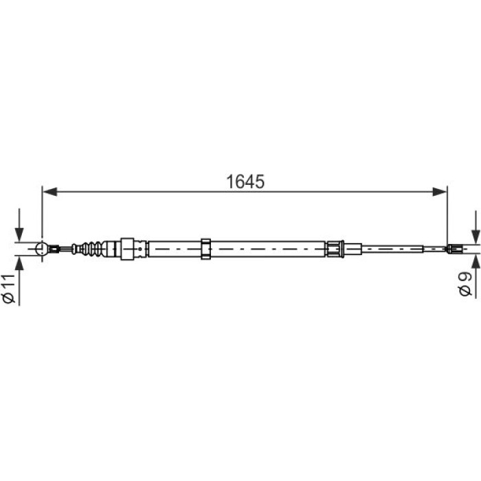 BOSCH 1 987 482 191 Seilzug, Feststellbremse BOSCH 1 987 482 191 Seilzug, Feststellbremse