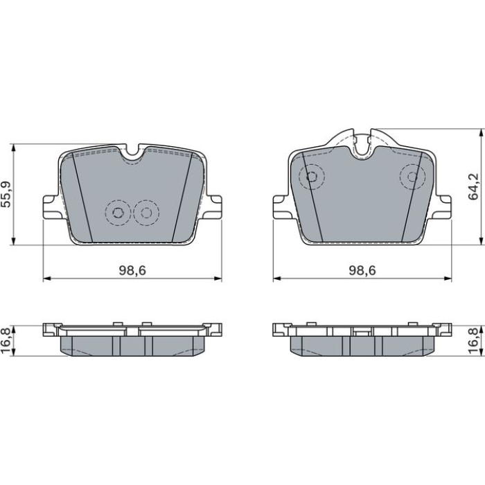 BOSCH 0 986 460 056 Bremsbelagsatz, Scheibenbremse BOSCH 0 986 460 056 Bremsbelagsatz, Scheibenbremse