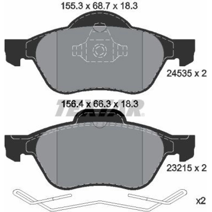 Textar 2453501 Bremsbelagsatz, Scheibenbremse Q+