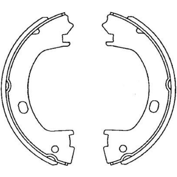 Hella 8DA 355 050-831 Bremsbackensatz, Feststellbremse