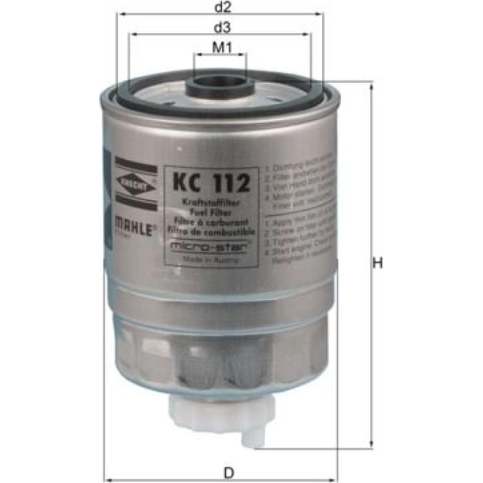 Knecht KC 112 Kraftstofffilter Knecht KC 112 Kraftstofffilter