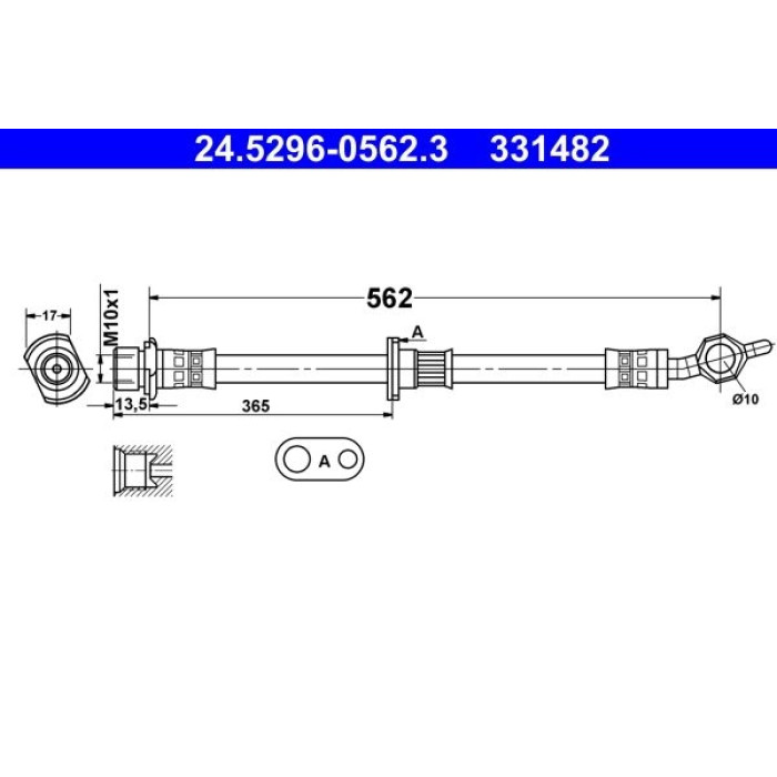 ATE 24.5296-0562.3 Bremsschlauch