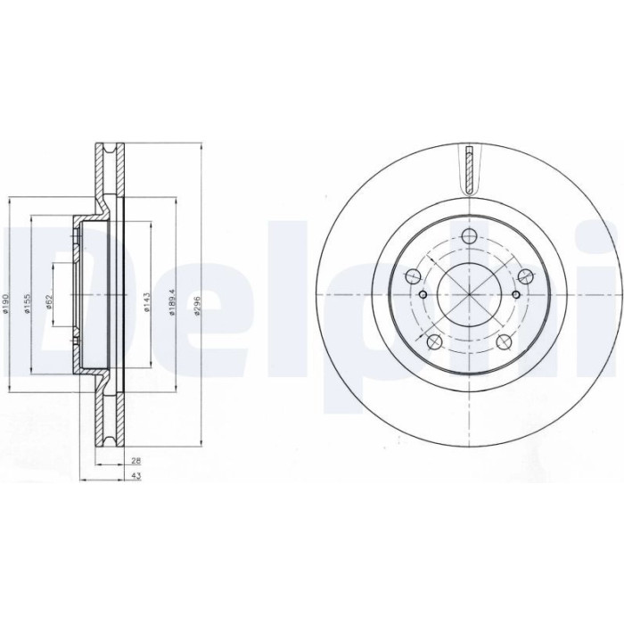 Delphi BG4192 Bremsscheibe