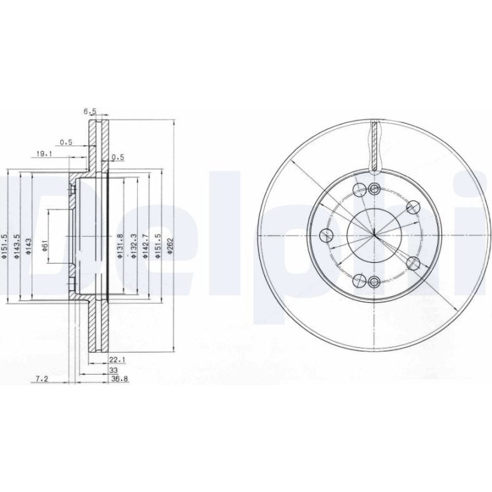 Delphi BG2695 Bremsscheibe Delphi BG2695 Bremsscheibe