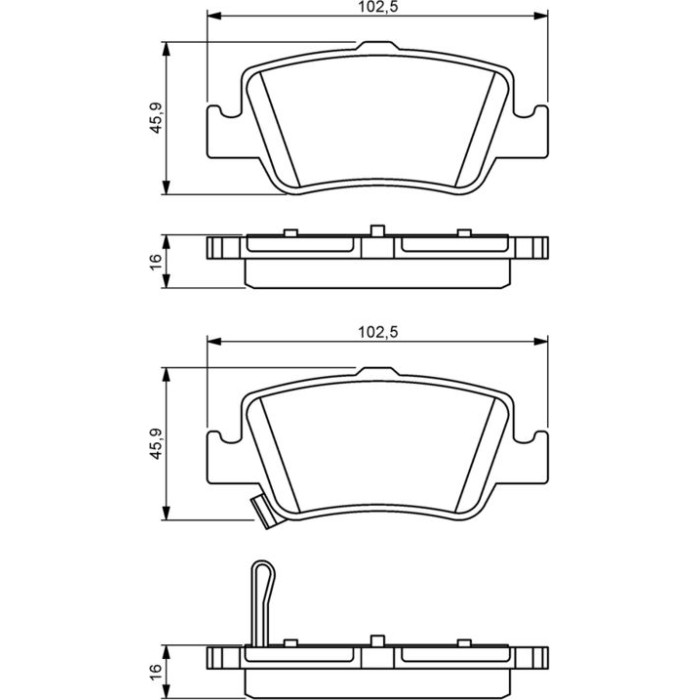 BOSCH 0 986 494 182 Bremsbelagsatz, Scheibenbremse BOSCH 0 986 494 182 Bremsbelagsatz, Scheibenbremse