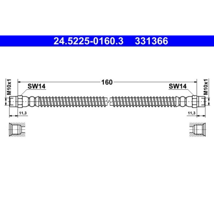 ATE 24.5225-0160.3 Bremsschlauch