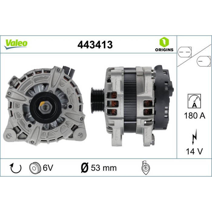 Valeo 443413 Generator ORIGINS - NEW O.E. TECHNOLOGIE