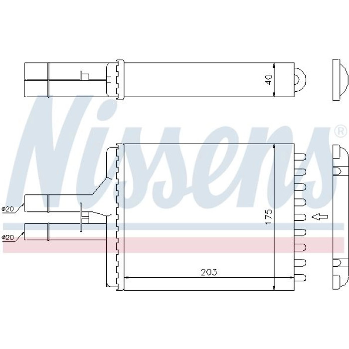 Nissens 72656 Wärmetauscher, Innenraumheizung Nissens 72656 Wärmetauscher, Innenraumheizung